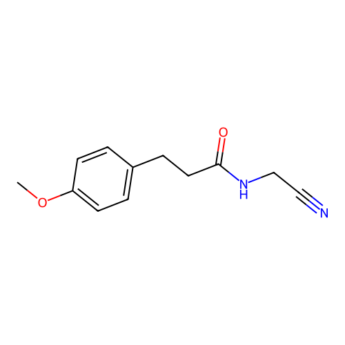 N-(cyanomethyl)-3-(4-methoxyphenyl)propanamide structure