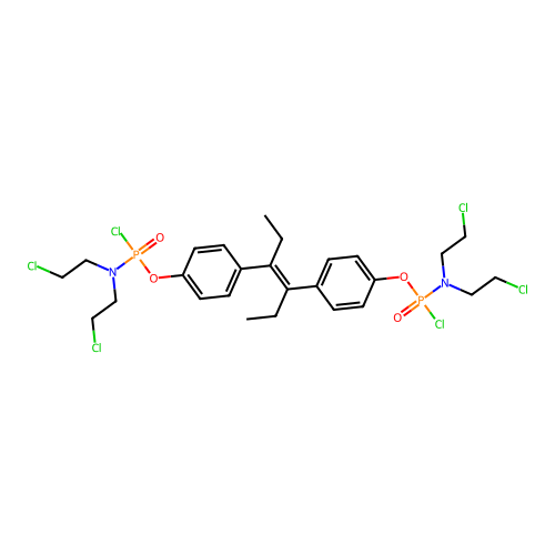 N-[[4-[(E)-4-[4-[bis(2-chloroethyl)amino-chlorophosphoryl]ox structure