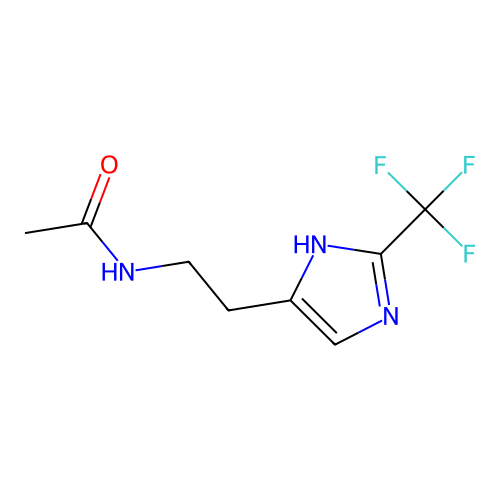 N-[2-[2-(trifluoromethyl)-1H-imidazol-5-yl]ethyl]acetamide structure