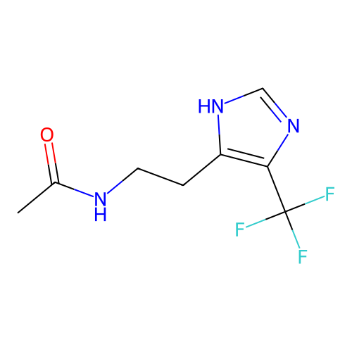 N-[2-[4-(trifluoromethyl)-1H-imidazol-5-yl]ethyl]acetamide structure