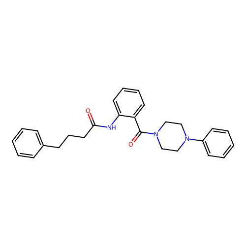 4-phenyl-N-[2-(4-phenylpiperazine-1-carbonyl)phenyl]butanamide structure