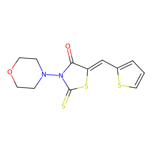 3-Morpholin-4-yl-5-(2-thienylmethylene)-2-thioxo-1,3-thiazolidin-4-one structure