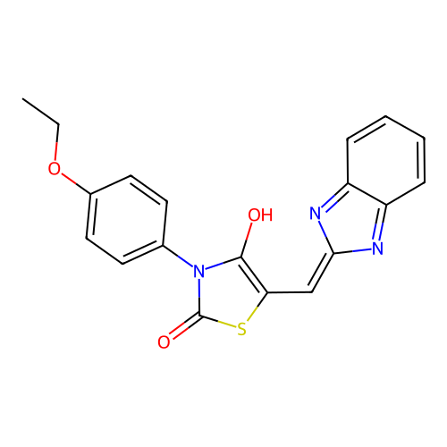 (5E)-5-(1H-benzimidazol-2-ylmethylidene)-3-(4-ethoxyphenyl)-1,3-thiazolidine-2,4-dione structure