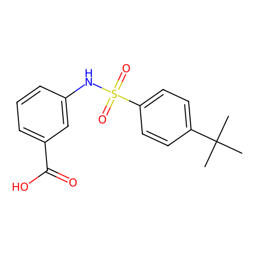 3-((4-(Tert-butyl)phenyl)sulfonamido)benzoic acid structure
