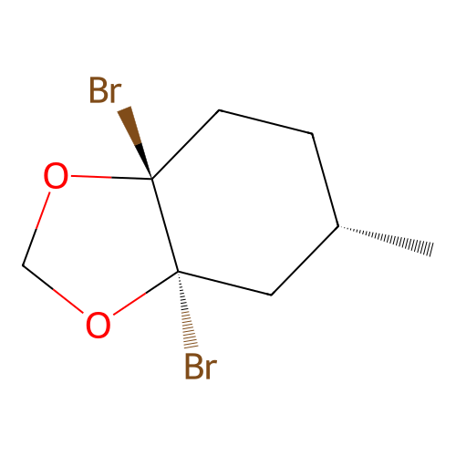 (3aS,5S,7aS)-3a,7a-dibromo-5-methyl-4,5,6,7-tetrahydro-1,3-benzodioxole structure