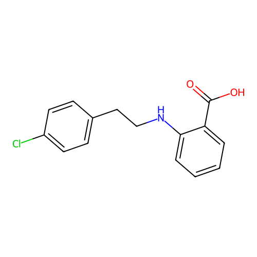 2-((2-(4-Chlorophenyl)ethyl)amino)benzoic acid structure