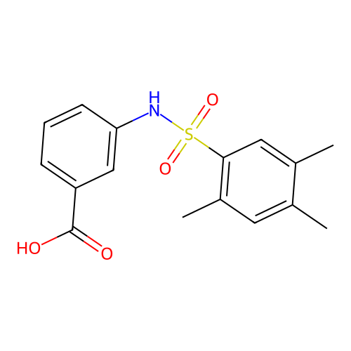 3-{[(2,4,5-Trimethylphenyl)sulfonyl]amino}benzoic acid structure