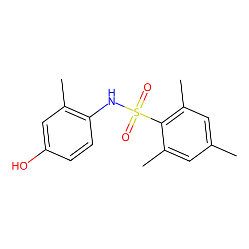 N-(4-hydroxy-2-methylphenyl)-2,4,6-trimethylbenzenesulfonamide structure