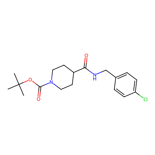 tert-Butyl 4-((4-chlorobenzyl)carbamoyl)piperidine-1-carboxylate structure