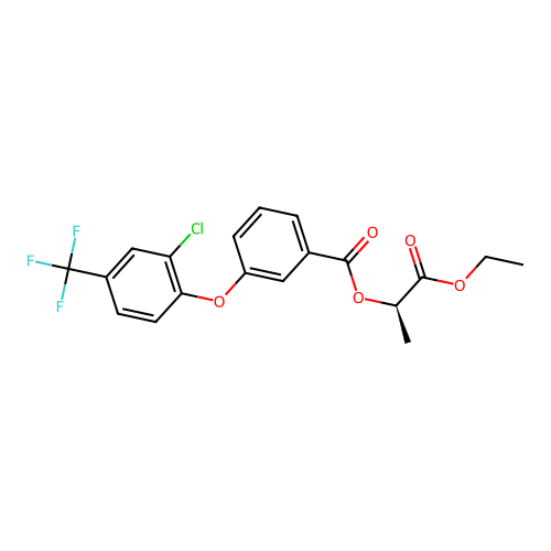 1-Ethoxy-1-oxopropan-2-yl 3-[2-chloro-4-(trifluoromethyl)phenoxy]benzoate structure