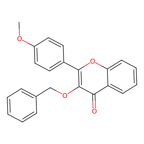 4H-1-Benzopyran-4-one, 2-(4-methoxyphenyl)-3-(phenylmethoxy)- structure
