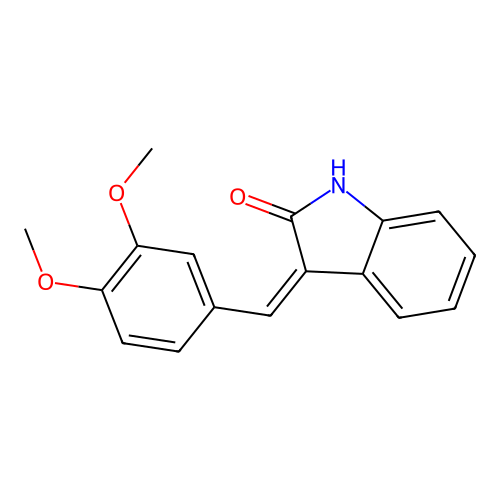3-((3,4-Dimethoxyphenyl)methylene)indolin-2-one structure