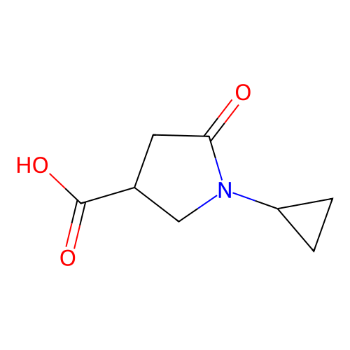 1-Cyclopropyl-5-oxopyrrolidine-3-carboxylic acid structure