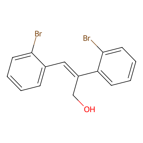 (Z)-2,3-bis(2-bromophenyl)prop-2-en-1-ol structure