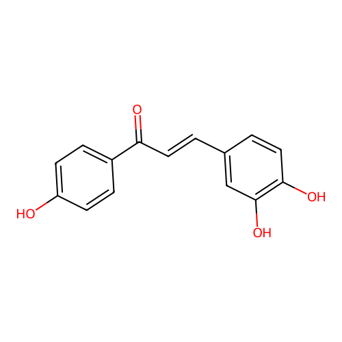 4',3,4-Trihydroxychalcone structure