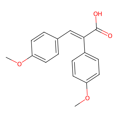 (E)-2,3-Bis(4-methoxyphenyl)acrylic acid structure