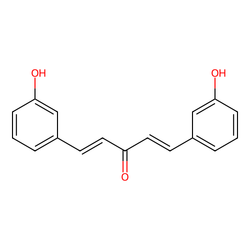 1,5-Bis(3-hydroxyphenyl)penta-1,4-dien-3-one structure