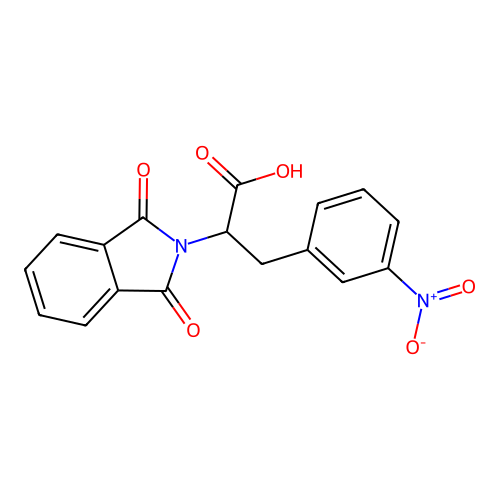 2-(1,3-Dioxoisoindol-2-yl)-3-(3-nitrophenyl)propanoic acid structure