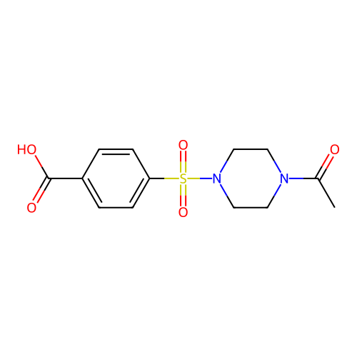 4-[(4-Acetylpiperazin-1-yl)sulfonyl]benzoic acid structure