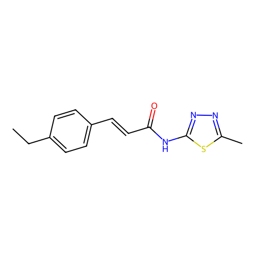 (2E)-3-(4-Ethylphenyl)-N-(5-methyl-1,3,4-thiadiazol-2-YL)prop-2-enamide structure