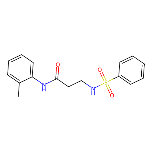 3-(benzenesulfonamido)-N-(2-methylphenyl)propanamide structure