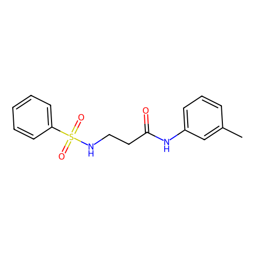 3-(benzenesulfonamido)-N-(3-methylphenyl)propanamide structure
