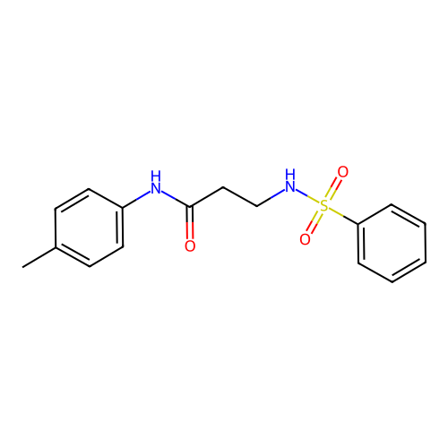 3-(benzenesulfonamido)-N-(4-methylphenyl)propanamide structure