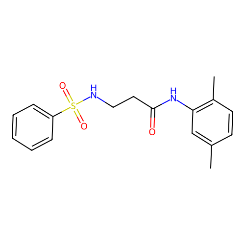3-(benzenesulfonamido)-N-(2,5-dimethylphenyl)propanamide structure