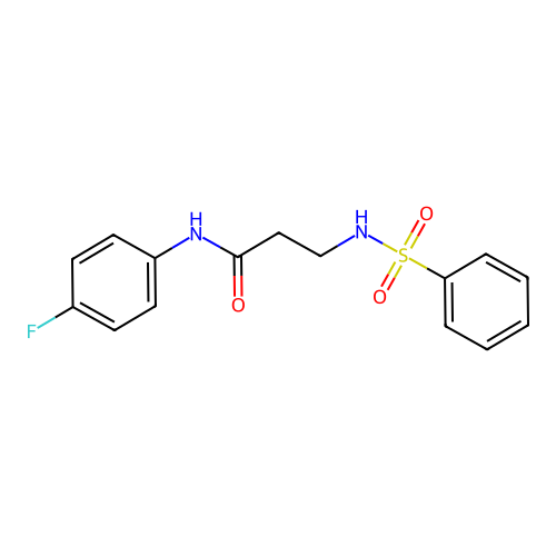 N-(4-fluorophenyl)-3-[(phenylsulfonyl)amino]propanamide structure