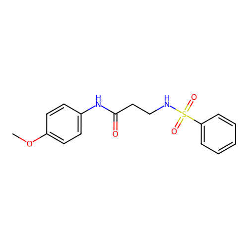 3-(benzenesulfonamido)-N-(4-methoxyphenyl)propanamide structure