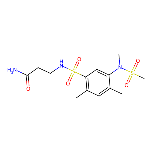 3-[[2,4-Dimethyl-5-[methyl(methylsulfonyl)amino]phenyl]sulfonylamino]propanamide structure