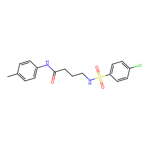 4-[(4-chlorophenyl)sulfonylamino]-N-(4-methylphenyl)butanamide structure