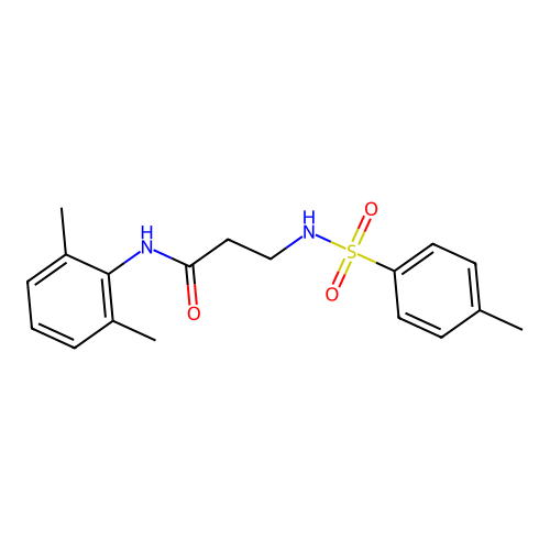 N-(2,6-dimethylphenyl)-3-[(4-methylphenyl)sulfonylamino]propanamide structure
