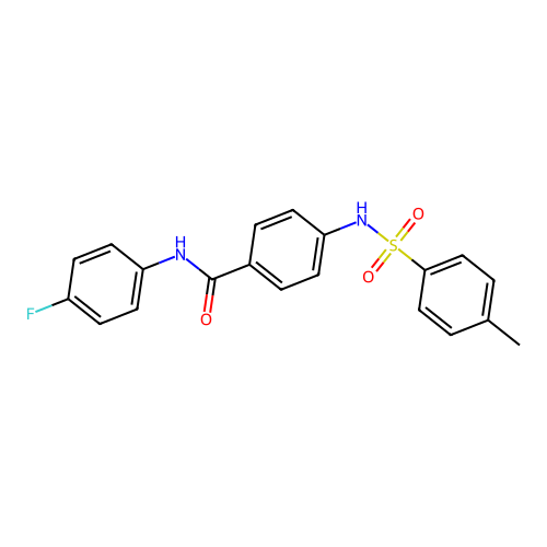 N-(4-fluorophenyl)-4-[(4-methylphenyl)sulfonylamino]benzamide structure