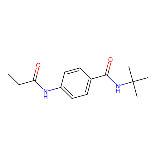 N-(tert-butyl)-4-(propionylamino)benzamide structure