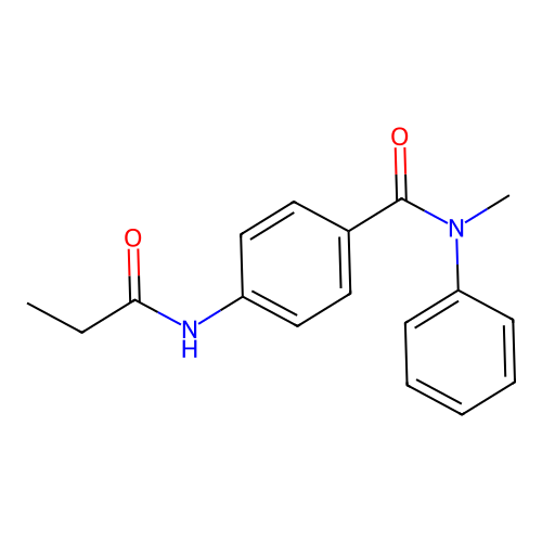 N-methyl-N-phenyl-4-(propanoylamino)benzamide structure