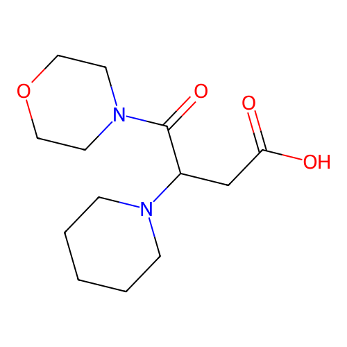 4-(Morpholin-4-yl)-4-oxo-3-(piperidin-1-yl)butanoic acid structure