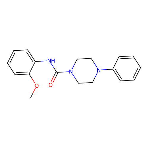 N-(2-methoxyphenyl)-4-phenylpiperazine-1-carboxamide structure