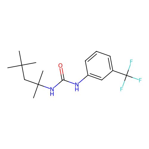 1-[3-(Trifluoromethyl)phenyl]-3-(2,4,4-trimethylpentan-2-yl)urea structure