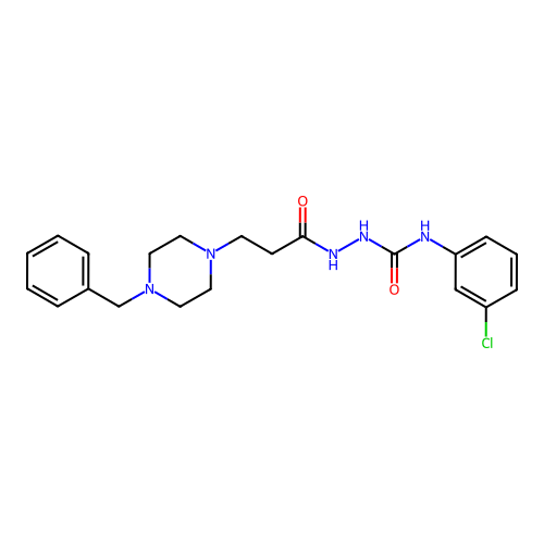 1-[3-(4-Benzylpiperazin-1-yl)propanoylamino]-3-(3-chlorophenyl)urea structure