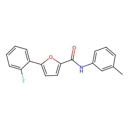 5-(2-fluorophenyl)-N-(3-methylphenyl)furan-2-carboxamide structure