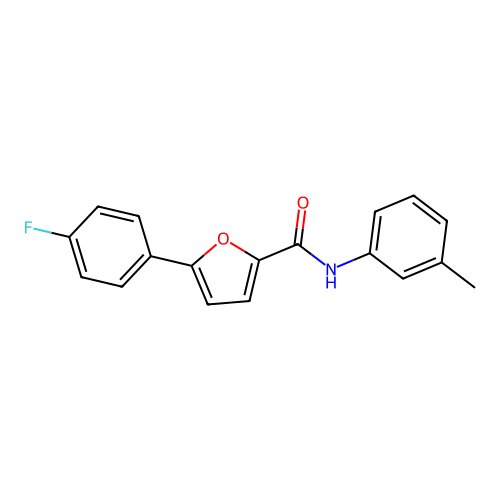 5-(4-fluorophenyl)-N-(3-methylphenyl)furan-2-carboxamide structure