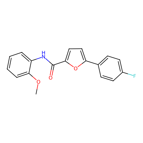 5-(4-fluorophenyl)-N-(2-methoxyphenyl)furan-2-carboxamide structure