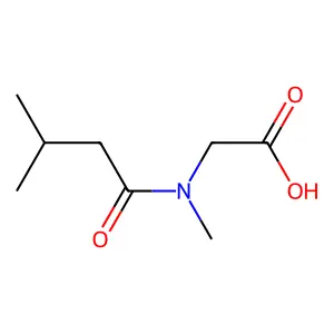 N-Methyl-N-(3-methyl-1-oxobutyl)glycine structure