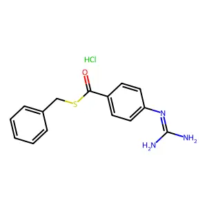 Benzyl 4-guanidinothiobenzoate structure