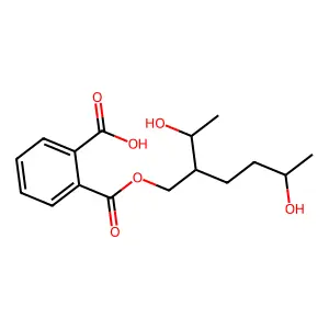 2-(5-Hydroxy-2-(1-hydroxyethyl)hexoxy)carbonylbenzoic acid structure