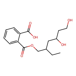 1,2-Benzenedicarboxylic acid, mono(2-ethyl-4,6-dihydroxyhexyl) ester structure
