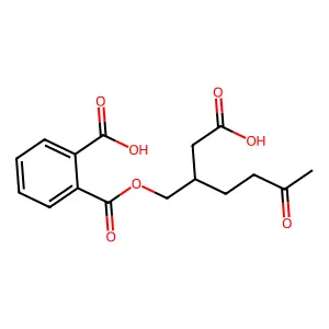 1,2-Benzenedicarboxylicacid, 1-(2-(carboxymethyl)-5-oxohexyl) ester structure