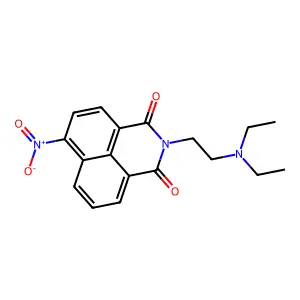 1H-Benz(de)isoquinoline-1,3(2H)-dione, 2-(2-(diethylamino)ethyl)-6-nitro- structure