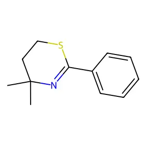 4H-1,3-Thiazine, 5,6-dihydro-4,4-dimethyl-2-phenyl- structure
